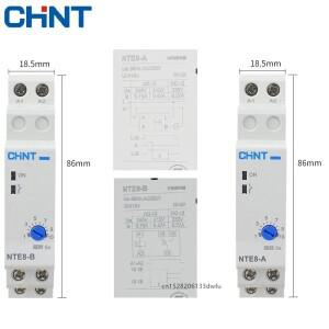 CHINT NTE8 시리즈 시간 지연 릴레이 제어 전원 켜기 10S 480S AC220V DC24V Din 레일 디지털 타이머