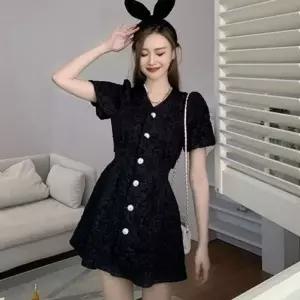 [라일리여성의류] Rly 브이넥 원피스 레이스 여성 원피스 결혼식 하객룩
