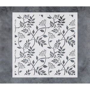 GSS, 식물 잎을 직접 칠하는 12x12인치 후행 잎 패턴 벽 스텐실 디자인 DIY 홈 데코 목재 가구 공예품에