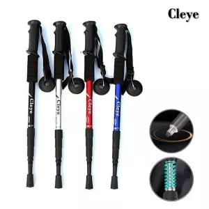 CLEYE 초경량 4단 등산스틱 110cm 일자형 간편 접이식 핸디