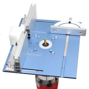 알루미늄 라우터 테이블 삽입 플레이트 목공 트리머 DIY 작업 벤치 용 마이 터 게이지 전기 목재 밀링 플립