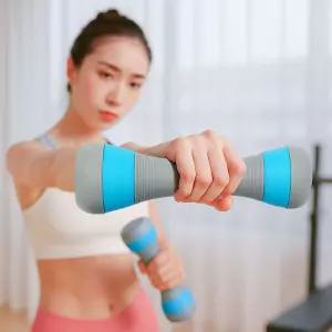 스텝바디 무게조절 덤벨 아령 2개세트(2kg) (블루) 육각 헬스 홈트
