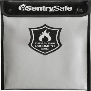 돈이나 문서 보관을 위한 지퍼가 달린 SentrySafe 화재 및 방수 휴대용 가방 FBWLZ0SSC