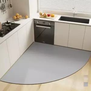 키밍 규조토 코너 발매트 미끄럼방지 주방 80x80cm 화장실발매트 (WED8084)