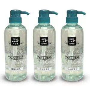 친절한탄씨 미쟝센 스타일케어 스트롱 홀드 헤어젤 하드 숏커트용 500ml 3개 남자헤어제품 짧은머리
