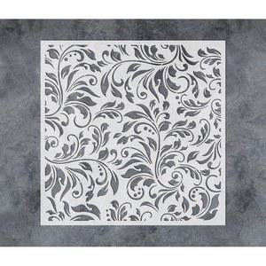 GSS 디자인, 나무 캔버스에 그림을 그리기 위한 잎 스텐실 번성 배경 12x12인치 재사용 가능한 DIY 아트 공예