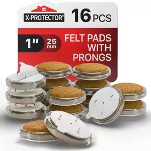 의자 다리 패드에 X-프로텍터 못 - 16 PCS 1인치 펠트 바닥 보호대 하드우드 가구 박기 프리미엄 표면