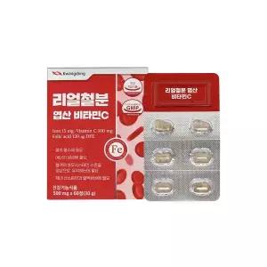 광동생활건강 리얼철분 엽산 비타민C 500mg x 60정