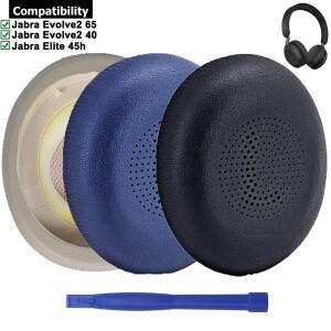 [호환품]단백질 가죽 교체 이어패드 머프 쿠션 Jabra Evolve2 65 40 UC MS 모노 엘리트 45h 헤드폰 헤드셋