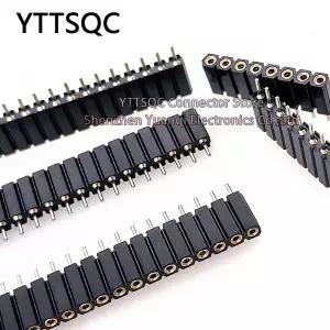 5개 2.54mm 피치 40핀 암 단일 행 1X40P 직선형 원형 핀 헤더 스트립 커넥터 PH7 PCB IC 크리스탈 트랜지스