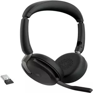 자브라 Evolve2 65 플렉스 무선 스테레오 헤드셋 - 블루투스 노이즈 캔슬링 클리어보이스 기술 및