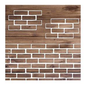 페인트 벽용 4Pcs 벽돌 스텐실 17 x 10 인치, 콘크리트 바닥용 재사용 가능한 대형 패턴 벽 가정 장식용 (브릭)