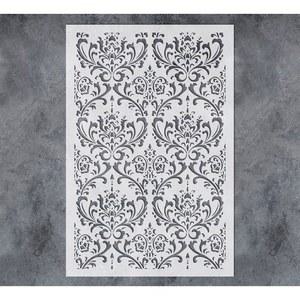 GSS 디자인 16x24인치 벽 스텐실 DIY 홈 데코 가구 바닥 천 공예용 다마스크 페인트