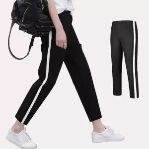 고품질 데일리 슬림핏 팬츠 여성 가을 밴딩 트레이닝 바지 여성트레이닝복 (WD1891C)