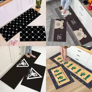 1+1 극세사 주방매트+발매트 세트 8종 화장실 싱크대 현관 베란다 (WE60EC4)