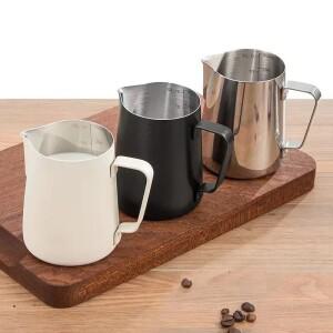 350/600ML 커피 우유 Frothing 투수 주전자 304 스테인레스 스틸 정밀 스케일 고 라떼 바리스타 전문 CafeU