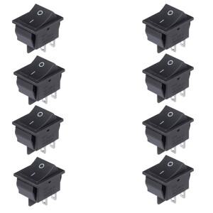 8개 로커 스위치 DPST 40A 12V DC 4핀 2단 온오프 토글 30A 250V AC T125 KCD2