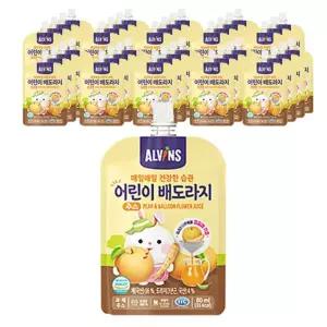 엘빈즈 주스음료 쥬스 80ml 혼합맛(배/도라지) 40개