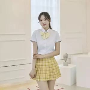 교복몰 딥옐로우 체크 스커트 교복 학생복 교복치마 fCQ45VaL