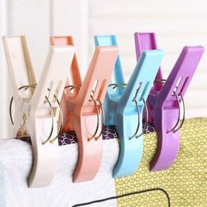 4PCS 비치 타월 클립 이불 플라스틱 세탁을위한 조직 LOUNGER 욕실 SU ED