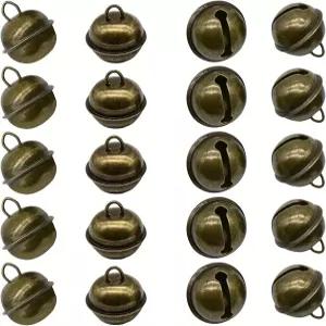CTWHA 20PCS 22mm 브론즈 컬러 빈티지 금속 벨 DIY 철제 공예 액세서리 애완동물 부적과 크리스마스 트리