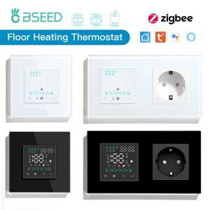 BSEED 터치 스크린 전기 바닥 난방 물 보일러 룸 온도 조절기 ZigBee Alexa Google App 컨트롤러 백라이트