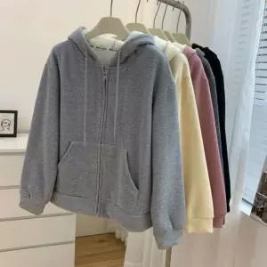 여성 겨울 데일리 인조양털 뽀글이 기모 후드집업 3색 REF87xlD