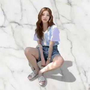 [다잇템] 여성 크로쉐 탱크 U넥 꽃무늬 스웨터 베스트
