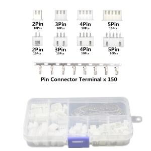 피치 터미널 키트 하우징 핀 헤더 커넥터 와이어 어댑터 XH XH2.54 2p 3p 4p 5 핀 2.54mm 230PCs
