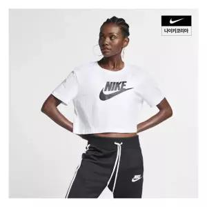 나이키 Nike [정품] [] W 에센셜 크롭 아이콘 클래쉬 반팔 티셔츠 BV6176-100 548982Moony