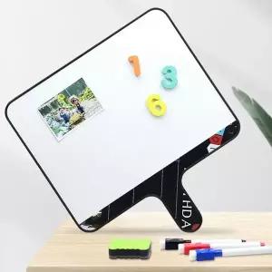 손잡이 UL47SF75 양면 미니 칠판 자석 보드 화이트보드 16x21cm