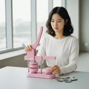 DIY 뱃지 만들기 기계 메탈 원형 핀버튼 제작기 58MM