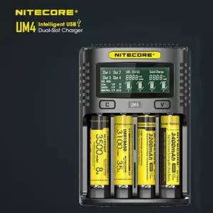 지능형 고속충전 대형LCD NITECORE UM4 4구기형 LCD 4구기