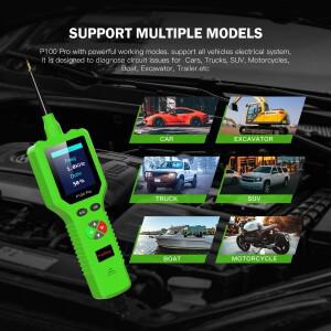 TopDiag P100 Pro 9-30V 자동차 회로 테스터 진단 12V 24V 프로브 키트 디지털 오실로스코프