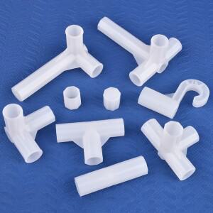 2-30PCS 내부 Dia12mm 티 웨이 4 스트레이트 커넥터 선반 옷장 후크 피팅 텐트 정원 급수 관개 조인트 DIY