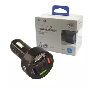 6445 퀄컴 QC 3 USB 4포트 고속 충전기 소켓차량용 차량용 용핸드폰 용휴대폰 용다용도 용품 자동차용품
