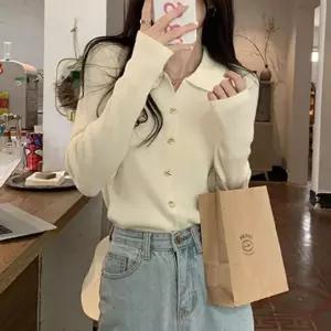 데일리웨어 베이직 심플 소프트 간절기옷 여성 아우터 카라 가디건 MWFJSPJB