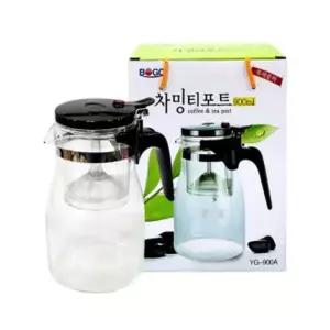 -J/유리티포트/티인퓨저/사마글라스/티포트/차포트/유리포트/허브차/녹차 차밍티포트