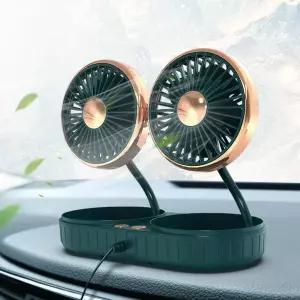듀얼 USB 선풍기/자동차/차량용/차량/차박/화물차/차선풍기/대형차/차랴용/차랑용/미니/승용차/운전석