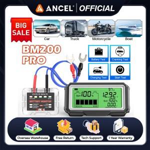 ANCEL BM200 Pro 12V 배터리 테스터 LED 모니터 디스플레이 상태 SOH SOC 무선 분석기 전압