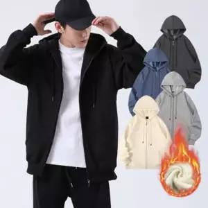 후드집업 단체복 루즈핏 후드티 기모 무지 커플후드집업