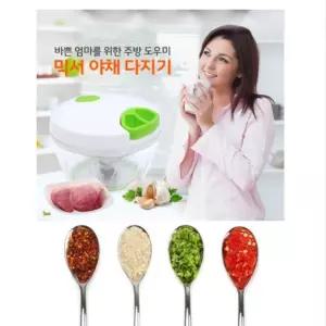 이유식 야채 고기 수동 다지기 미니 분쇄기 믹서 마늘 서기 만능 소형기 채칼 멀티 핸드 채소 다지는기계