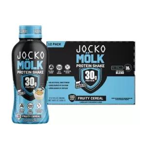 조코 몰크 30g 잔디 사료 단백질 쉐이크 - 첨가되지 않은 설탕 음료 KETO 친화적 12 FL Oz 12팩 과일