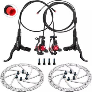 Z00M HB875E 전기 자전거 유압 브레이크 세트 160mm 로터가 장착된 파워 오프 산악 로드 바이크용 미네랄
