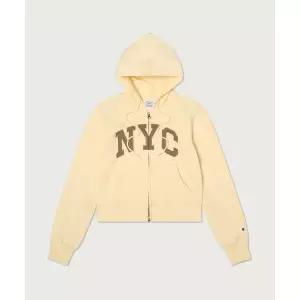 챔피온 CHAMPION 여성 NYC 크롭 후드 집업 Cream CHPW261KBZH054CR 321514