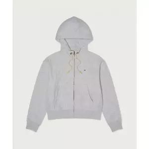 챔피온 CHAMPION 여성 리버스위브 빅 로고 크롭 후드 집업 Light Grey CHPW261EPHZ010LG 321518