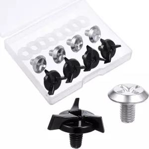 8 PCS 헬멧 바이저 교체용 나사 n더트 바이크 및 오토바이 하드웨어 키트 n헬멧 볼트 고무 와셔 보관함