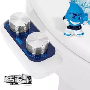 KLEEN KEESter의 RV BIDET - 듀얼 셀프 클리닝 노즐 전면 및 후면 비전기 초박형 변기 부착 홈 키트 포함