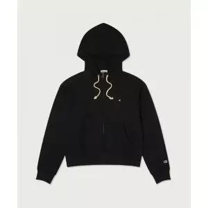 챔피온 CHAMPION 여성 리버스위브 빅 로고 크롭 후드 집업 Black CHPW261EPHZ010BK 321526