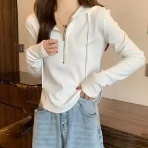 데일리 반집업 후드티 캐주얼 기본핏 긴팔티셔프